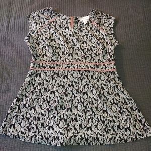 Maternity Blouse - Black/White/Pink